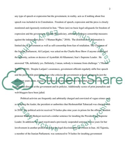 Iran and the freedom of speech over there