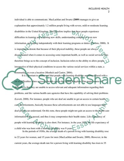 Multi Culture Models of Health and Social Inclusion