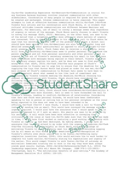 The Leadership Experience