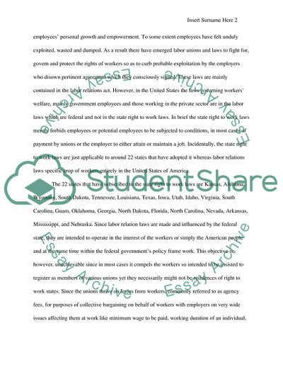 An Impact on Collective Bargaining