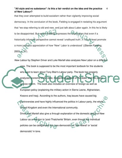 New Labour - All Style and No Substance