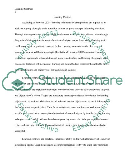 Learning Contract Issues