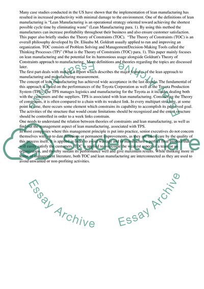 Advanced Manufacturing Approaches