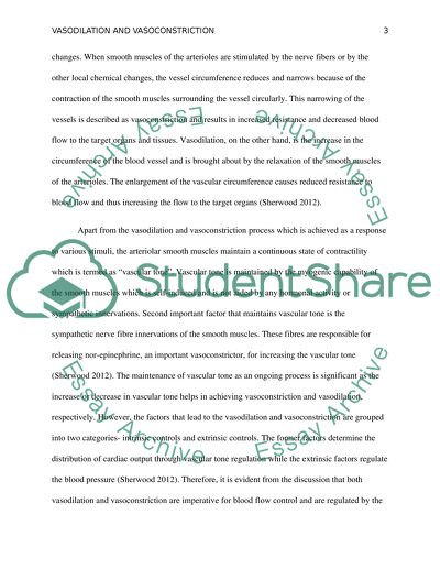 Vasodilation and Vasoconstriction