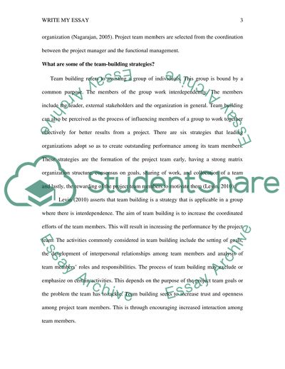 Project Team Building Strategies