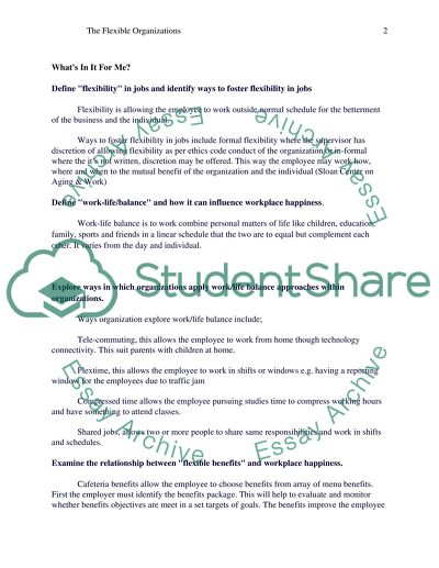 Definition of Flexibility at Work