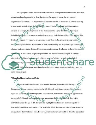 Signs and Symptoms of Parkinsons Disease