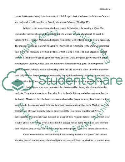 Why the musliem girls wear scarf