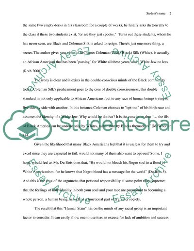 The Stain of Double Consciousness