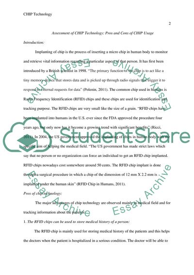 Assessment of CHIP Technology: Pros and Cons