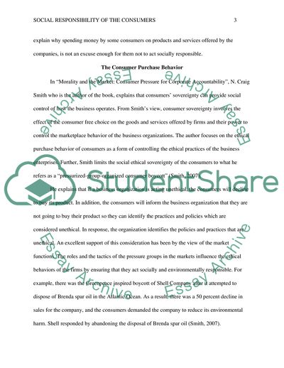 Social Responsibility of the Consumers