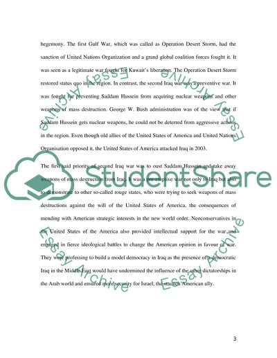 The Iraq War and the American New World Order