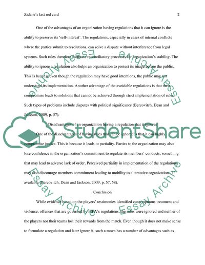 Zidanes Last Red Card