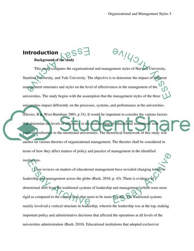 Leadership and Management Styles of the US Universities