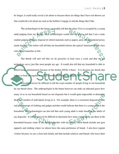 Garbology - Analysis and Interpretation