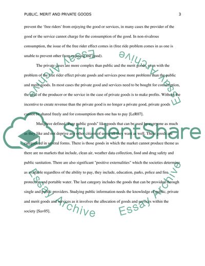 Merit & Public Goods