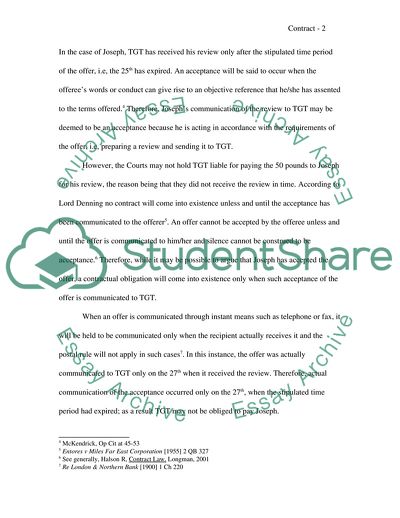 Analysis of Contract Law Cases