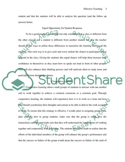 Ten Strategies for Effective Teaching