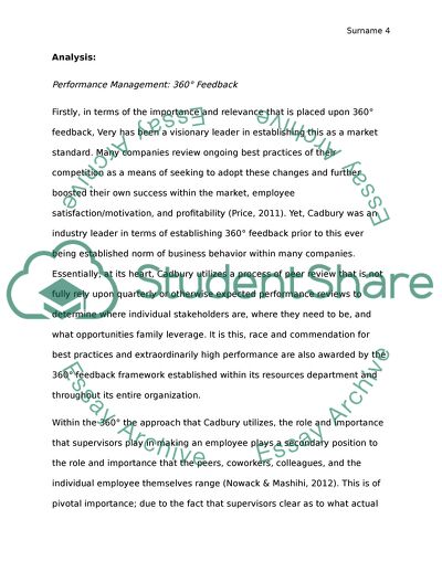 Analysis of Cadburys Best Practices