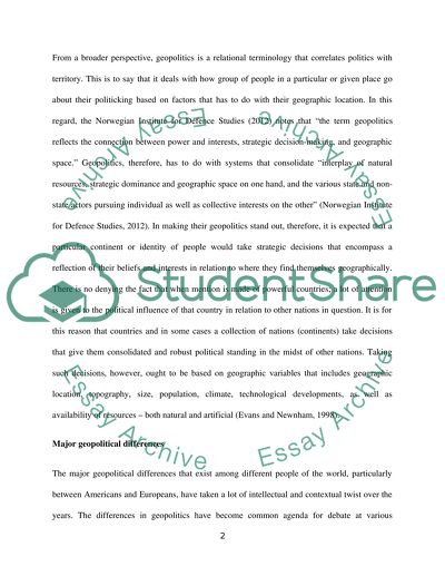 Americans from Mars and Europeans from Venus