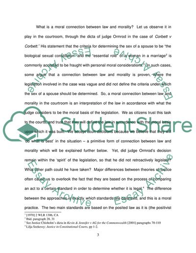 Law and Morality: A Connection