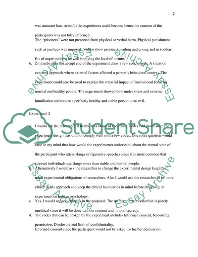 Zimbardos experiment