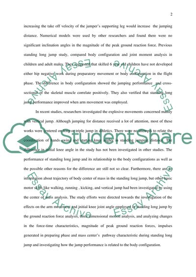 The Performance of Standing Long Jump