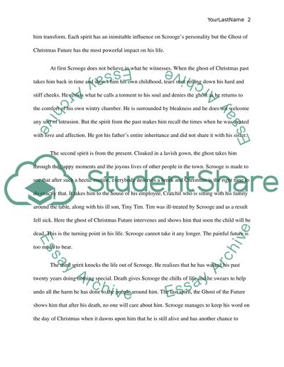 christmas carol christmas spirit essay