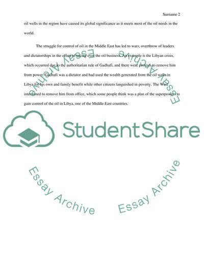 The Global Significance of the Middle East