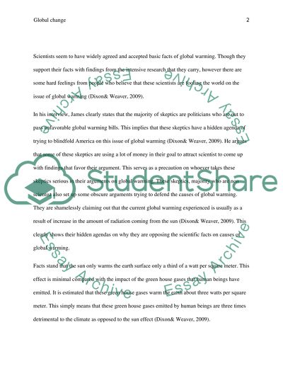 Global Change and Global Warming