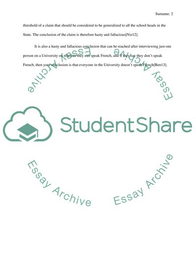 Hasty Generalizations