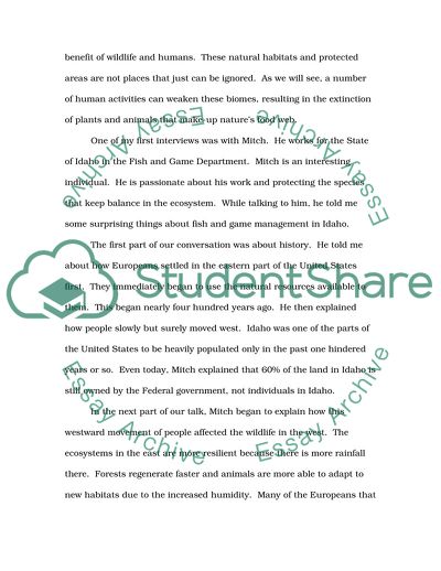 Attitudes towards Protecting the Wildlife