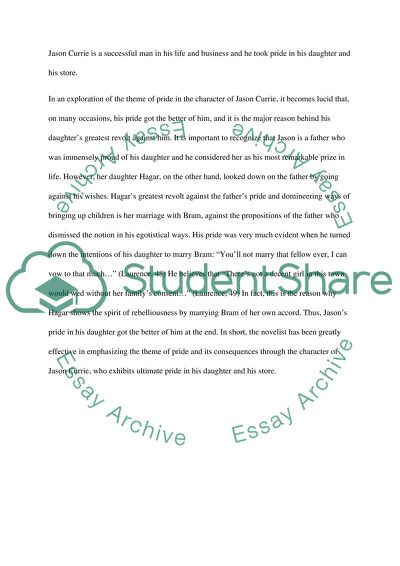 The Stone Angel/ Jason Curries pride