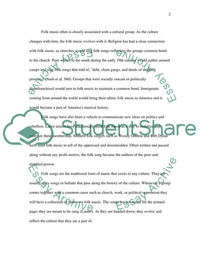 Analysis of Folk Songs