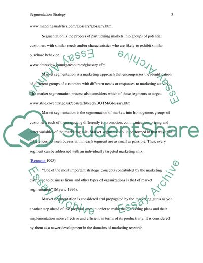 The literature on market segmentation and its various aspects