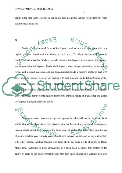 Developmental Psychology