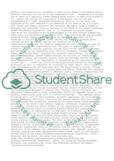 Behavior and Communication Paper