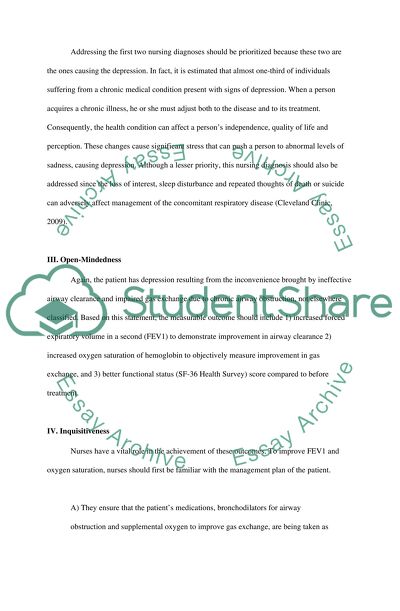 Care Plan for an 82-Year-Old Patient with Respiratory Problems and Melancholia