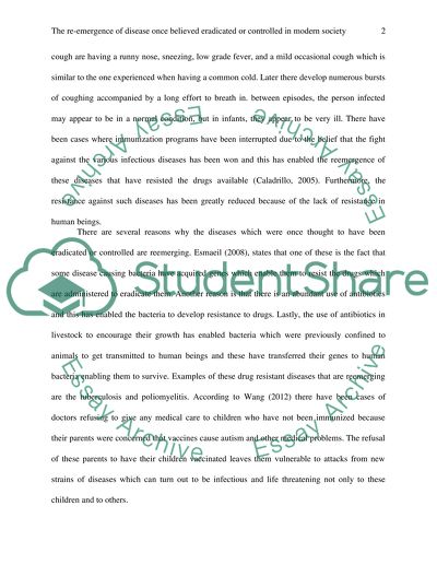 The Re-emergence of Disease