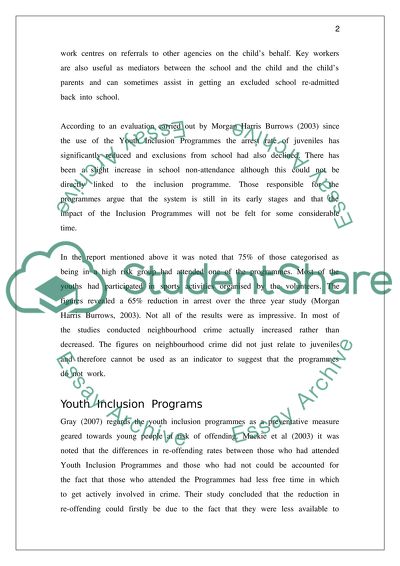 Youth Inclusion Programs
