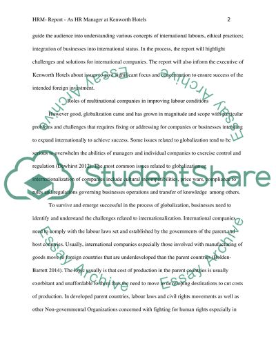 HR Manager at Kenworth Hotels