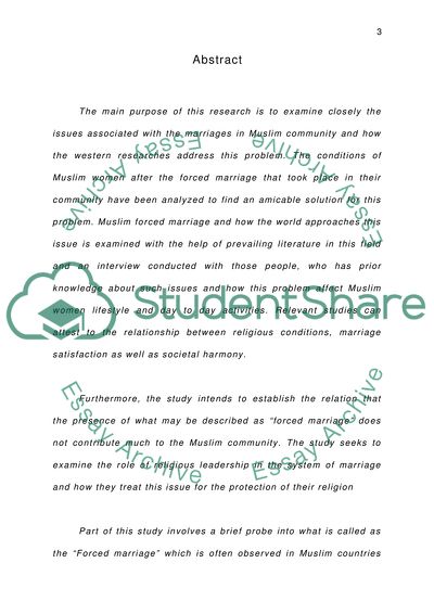 Marriages in Muslim Families