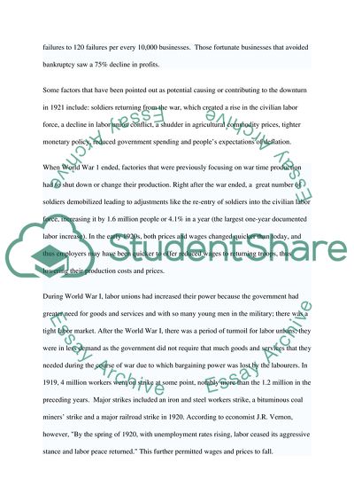 World Depression of 1921