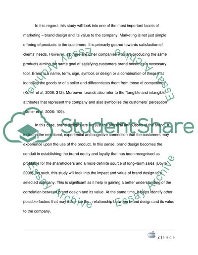 Brand Design and Value