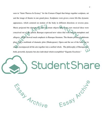 The Baroque Period as the Gigantic Excelsior