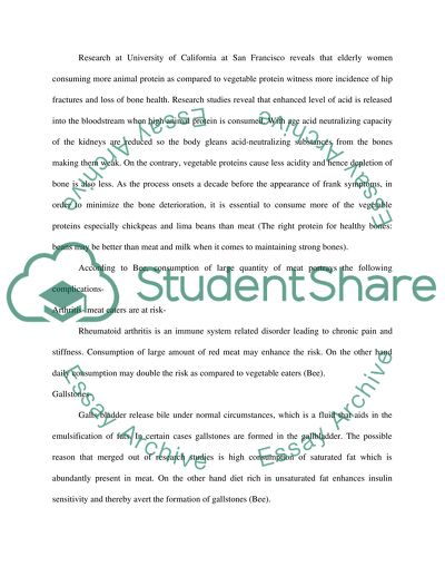 Vegetables are beter thn meat