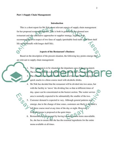 Aspects of the Restaurants Business