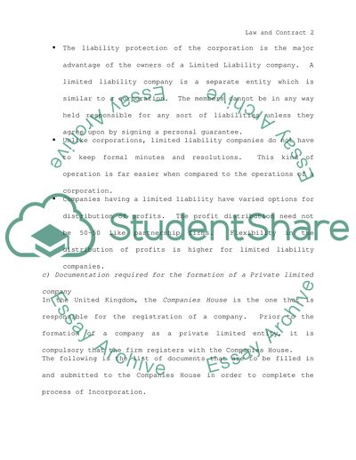 Law and Contract: Difference between a Private Limited Company and a Partnership