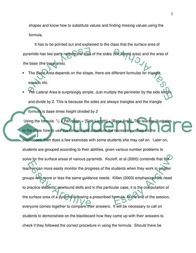 Explicit Teaching Plan