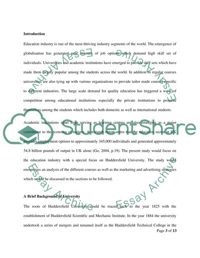 Strengths and Weaknesses of the Huddersfield University